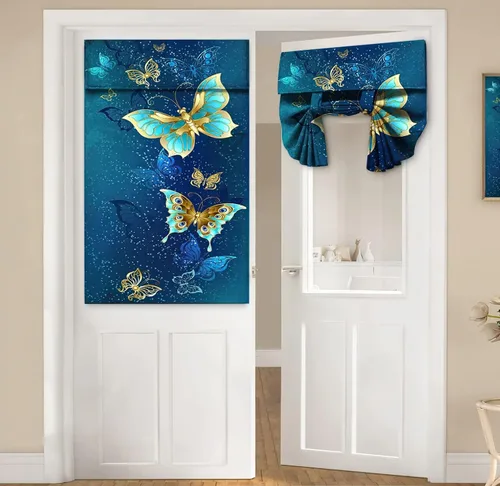 Miniatura 52 de Cortinas de puerta negras y rojas para ventanas de puerta, estampado de leopardo y cebra, cortinas de ventana para puerta de vidrio francesa