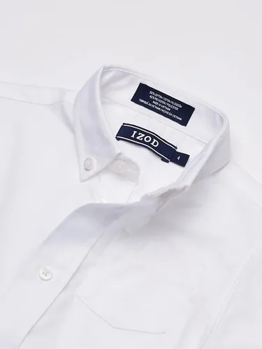 Miniatura 2 de IZOD - Camisa Oxford de manga larga con botones para niño, color sólido