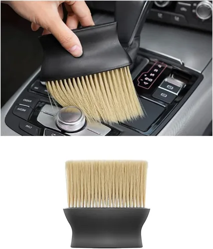 Miniatura 11 de Ziciner 2 cepillos de doble cabezal para limpieza de coche, cepillos suaves para detalles de plumero interior de automóvil, pantalla universal