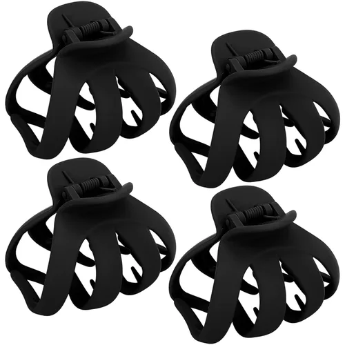 COCIDE 4 pinzas para el cabello para mujer, clip de pulpo grande de acrílico, antideslizante, garra de araña grande para niñas, agarre fuerte, clip