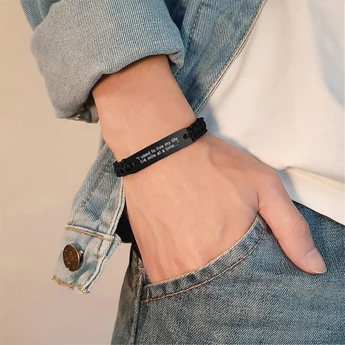 Miniatura 3 de VNOX Juego de 2, 3, 4, 5 pulseras de cuerda trenzada hechas a mano para dama de honor, pareja