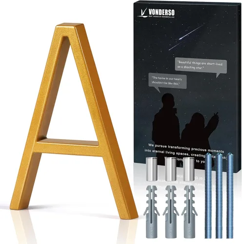 Miniatura 42 de VONDERSO Números flotantes de casa de 5 pulgadas para exteriores, números de dirección modernos de metal antioxidante (3), números de buzón Negro 3