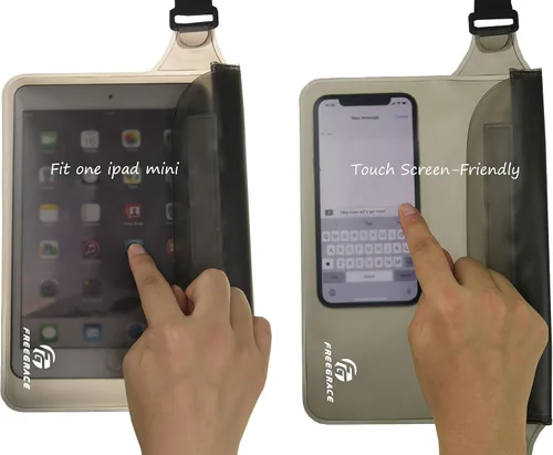 Miniatura 5 de Freegrace Juego de bolsas impermeables con correa para la cintura/funda para mantener tu teléfono y objetos de valor secos y seguros. Bolsas secas