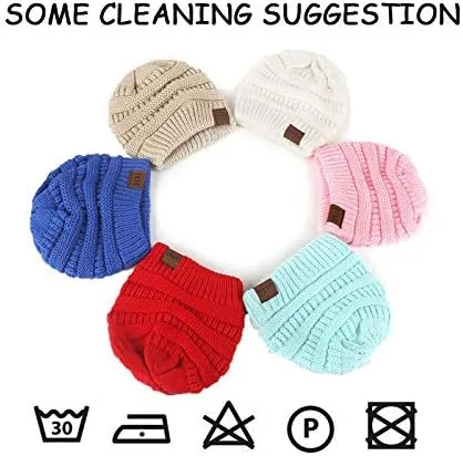 Miniatura 8 de Gorros de punto cálidos de invierno para niños y niñas, gorros suaves para bebés y niñas