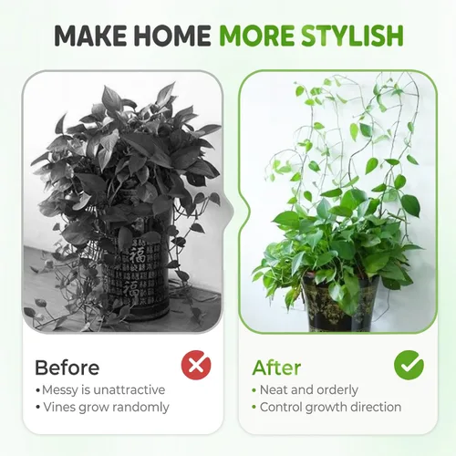 Miniatura 7 de HISKI Clips de pared para escalada de plantas, fijador de plantas verdes con gancho autoadhesivo, clips de pared para plantas trepadoras, clips