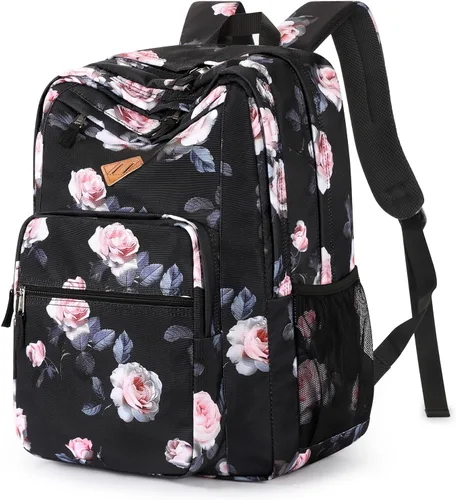 Miniatura 22 de ZORFIN - Mochila de 26 litros para la escuela, universidad y viajes, impermeable, con 8 compartimentos, Verde militar, Moderno