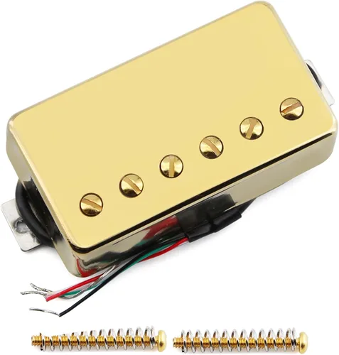 Miniatura 9 de FLEOR Alnico - Pastilla Humbucker para guitarra de 5 cables, 4 cables, 14-15 K, ajuste cromado, pieza de guitarra LP Pastilla de puente cromado