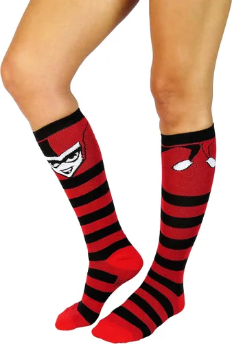 Miniatura 2 de DC Comics Harley Quinn rodilla alta calcetines (2pares)