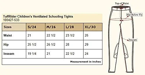 Miniatura 5 de TuffRider Children's Ventilated Schooling Riding Tights
