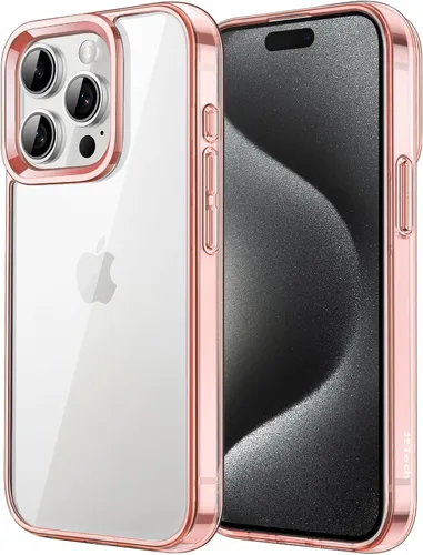 Miniatura 15 de JETech - Funda para iPhone 15 de 15,5 cm, cubierta antiamarilleo a prueba de golpes, parte trasera transparente antiarañazos (negro)