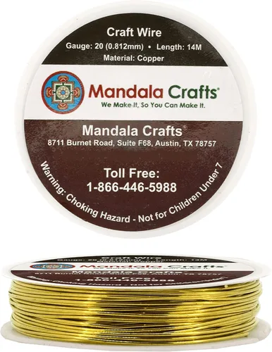 Miniatura 21 de Mandala Crafts Alambre de cobre puro calibre 18 para hacer joyas, envolver, esculpir y electroculturar jardinería – 3.3 x 5 yardas surtido
