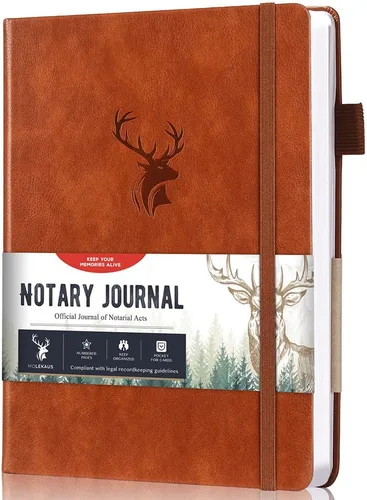 Miniatura 22 de molekaus Diario de notario, libro de registro de notario, diario público para actos notariales con 236 entradas de registro notarial, páginas Verde