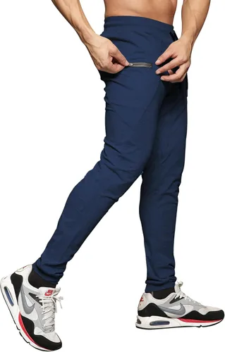Miniatura 2 de MAIKANONG Pantalones deportivos ajustados para hombre, pantalones de entrenamiento para gimnasio, correr, atletismo, casual