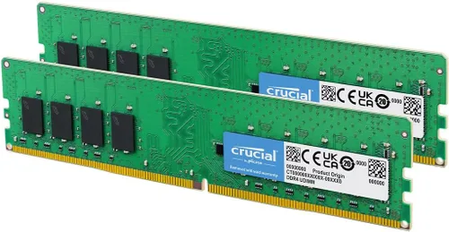 Crucial Kit de RAM DDR4 de 16 GB (2 x 8 GB), 3200 MHz (PC4-25600) CL22 Memoria de escritorio, UDIMM 288-Pin, reducible a 2933/2666 MHz, compatible