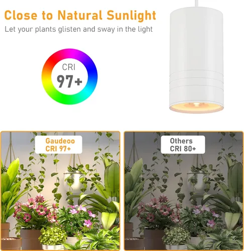 Miniatura 4 de Luces colgantes de crecimiento para plantas de interior de espectro completo, foco colgante COB para plantas altas grandes, jardín, hierbas