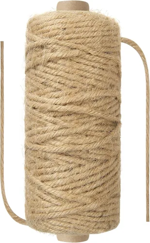 Miniatura 11 de Cuerda de cáñamo de sisal natural de 1/4 de pulgada (6 mm) x 164 pies (50 metros), cuerda gruesa resistente para poste rascador de gatos, árbol