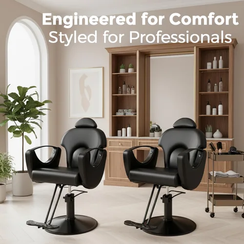 Miniatura 4 de Silla de peluquería de salón, sillas reclinables para estilista, silla de estilista de peluquería, bomba hidráulica resistente, silla de peluquería