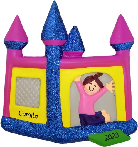 Miniatura 5 de Adorno personalizado para árbol de Navidad 2025 – Adornos para árbol de Navidad, adornos rosados para bebé, decoración de afroamericanos por Elves