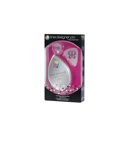 beautyblender® | Liner Designer Pro Beauty Blender Guía de delineador de ojos y lápiz de ojos de triple filo, incluye espejo de aumento y ventosa,