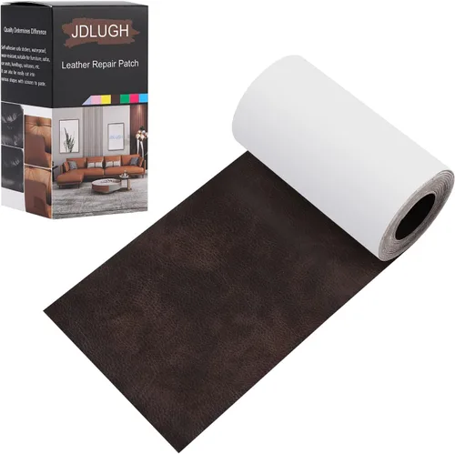 Miniatura 24 de JDLUGH - Kit de cinta de reparación de piel, 15 x 60 pulgadas, marrón oscuro 2.0 Autoadhesivo, para sofá, asiento de coche, silla de oficina