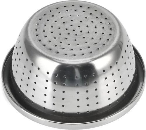 Miniatura 8 de Colador microporoso de acero inoxidable, cesta de lavado de verduras 304 Colador de cocina de acero inoxidable Escurridor de cuenco de metal