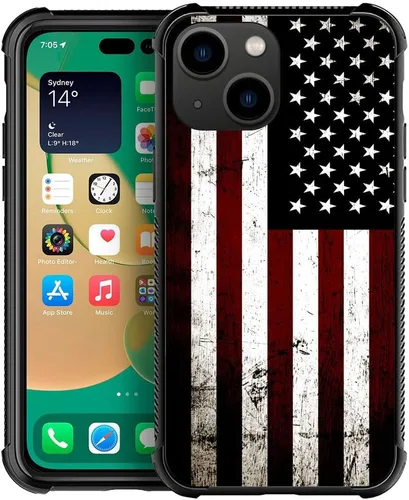 Miniatura 21 de ZHEGAILIAN Funda compatible con iPhone 14, funda de munición AK 47, parte trasera de vidrio templado+funda protectora de TPU de silicona suave