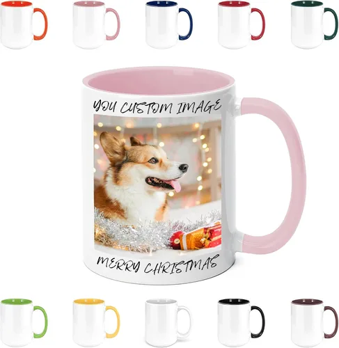 Miniatura 19 de Taza de café personalizada con texto y foto, taza personalizada, ideas únicas, regalos para hombres, mujeres, mamá, papá, novia, novio, amigo, Negro