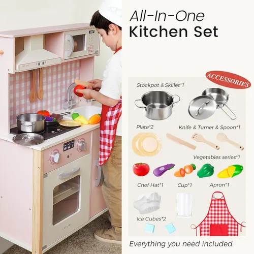 Miniatura 6 de Tiny Land Juguetes de cocina y cafetera de madera para jugar