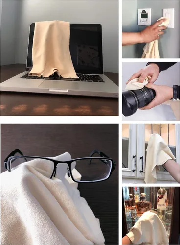 Miniatura 3 de SHEEPSKIN ELITE Toalla de secado de gamuza para automóvil, de piel real, súper absorbente, de secado rápido, gamuza natural, accesorio de paño