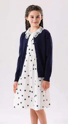 Miniatura 7 de SMILING PINKER cardigan de cuello redondo para niñas