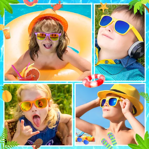Miniatura 5 de Kids Sunglasses Party Favors Bulk, Neon Sunglasses with UV400 Protection for Gilrs Boys Kids