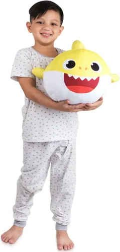 Miniatura 5 de Nickelodeon Baby Shark Kids - Peluche de peluche y almohada decorativa, color amarillo, 15 pulgadas de alto