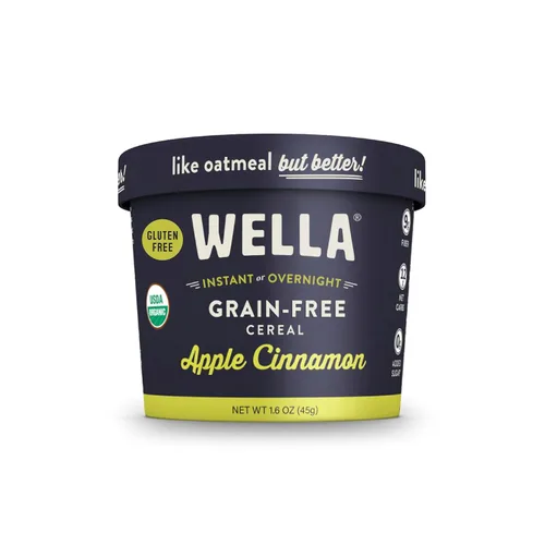 Wella Cereal Avena Alternativa, Cereal Caliente para el Desayuno Libre de Gluten, Sin Granos Paleo Orgánico Vegano Alto en Proteínas Superalimento a