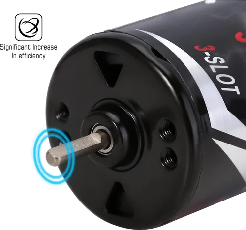 Miniatura 3 de INJORA 550 Motor cepillado impermeable 3-Slot 11T Motor para escala 1/10 RC Car Crawler Truck Buggy Axial SCX10 AXI03007 JL 90046 TRX4 TRX6 (INM09)