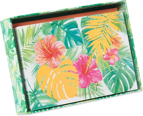 Miniatura 4 de Papyrus Tarjetas en blanco con sobres, flores tropicales (12 unidades)