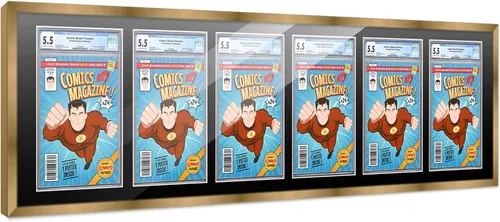 Miniatura 21 de Marco de cómic con paspartú para 8 CGC, CBCS o PGX Graded Comics - Marco de cómic blanco para cómics de 8.125 x 13 pulgadas Marco blanco
