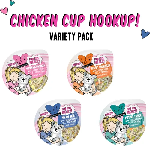 Miniatura 3 de Weruva Best Fido Friend - Comidas de tamaño divertido para perros, paquete variado de conexión de taza de pollo, taza de 2.75 onzas, paquete de 8