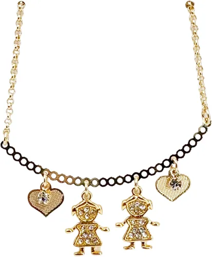 Miniatura 9 de SIFRIMANIA Personalized Children's Charm Choker Necklace, Boys or Girls Customizable Pendants, Growing Family Jewelry for Women