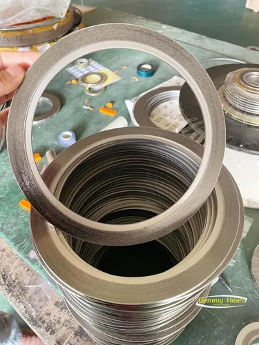 Miniatura 8 de Junta espiral para heridas con anillo interior SUS304, relleno de grafito, 5 piezas 1/2 '' DN15