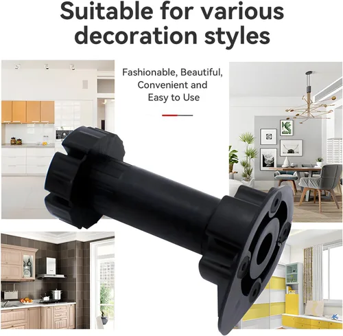 Miniatura 2 de Paquete de 2 elevadores de muebles de 4 pulgadas, elevadores de cama de 4 pulgadas, resistentes con almohadillas antideslizantes, soporta 1000