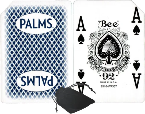 Miniatura 34 de Cyber-Deals Authentic Las Vegas Casino Table-Played Playing Cards – 52 Cards Each, No Jokers – Variety of Casinos & Colors Aliante - White/Blue