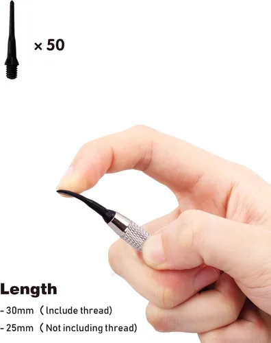 Miniatura 8 de Turnart Dardos de punta de plástico - Juego de dardos profesionales de punta suave para tablero electrónico de 9 piezas, 18 gramos con 50 puntas