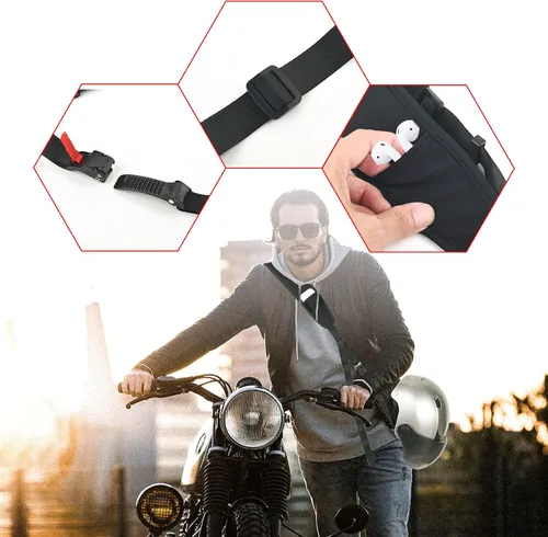 Miniatura 4 de Cosmos Correa de transporte para casco de motocicleta, correa de transporte para casco de motocicleta, se adapta con hebilla de bloqueo de clip