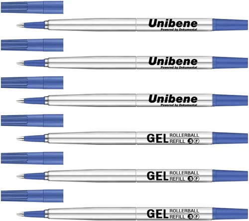 Miniatura 8 de Unibene Parker - Recambio compatible con Rollerball, 6 unidades, punta media de 0.028 in, color negro, escritura suave, repuesto de tinta de gel