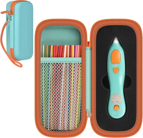 Miniatura 17 de GWCASE Funda compatible con 3Doodler Start+ Essentials Juego de bolígrafos 3D para niños, organizador de almacenamiento de bolígrafos 3D, soporte