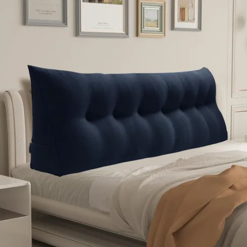 Miniatura 18 de Almohada WOWMAX grande de apoyo con forma triangular, almohada con forma de cuña para respaldo o lectura, cabecero para el día de la Madre