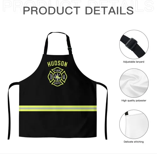 Miniatura 7 de Delantal personalizado con temática de bombero, regalo genial para papá de bomberos para el día del padre, disfraz de bombero para hombres y mujeres