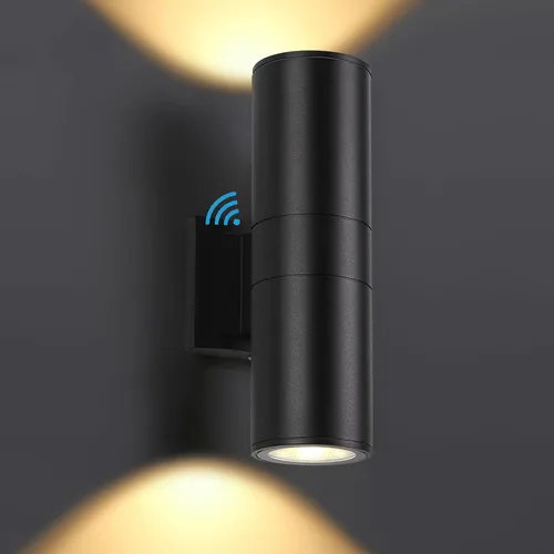 Miniatura 13 de DAKAFUL 5CCT - Luces de pared regulables para exteriores, paquete de 2 unidades, 3000 K, 5000 K, 6000 K, cilindro LED integrado, luz de aluminio