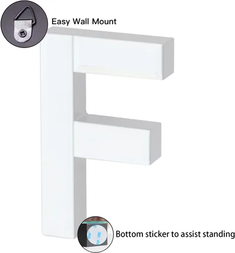 Miniatura 3 de COLLECTIVE HOME - Letra decorativa de madera y vidrio espejado de 7 pulgadas de alto, decoración de pared para el hogar, el dormitorio y la oficina.