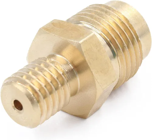 Miniatura 5 de MENSI Pulverizador de boquilla de chorro de gas propano de latón, orificio de 0.0772 pulgadas (0.0772 pulgadas) con destello macho de 3/8 pulgadas